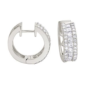 White Gold Huggie Earring