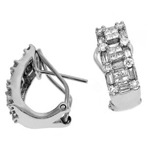 White Gold Huggie Earring