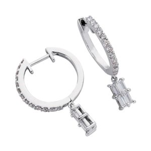 White Gold Diamond Earring