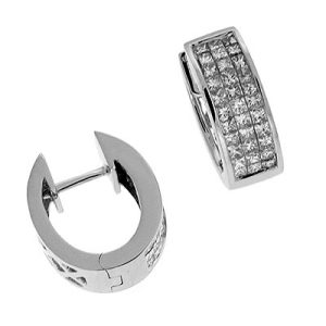 White Gold Diamond Earring