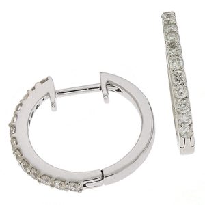 White Gold Huggie Earring