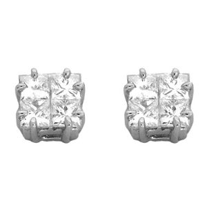 White Gold Diamond Earring