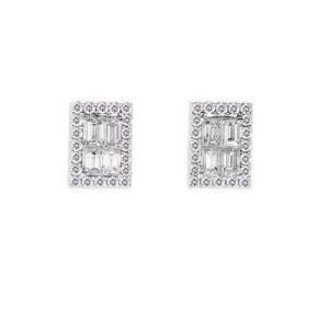 White Gold Diamond Earring