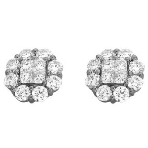 White Gold Diamond Earring