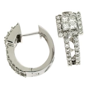White Gold Diamond Earring