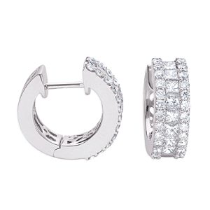 White Gold Huggie Earring