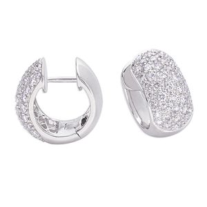 White Gold Huggie Earring
