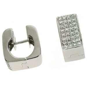 White Gold Huggie Earring