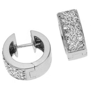 White Gold  5mm Huggie Earring