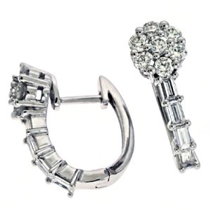 White Gold Huggie Earring