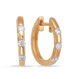 Rose Gold Huggie Earring
