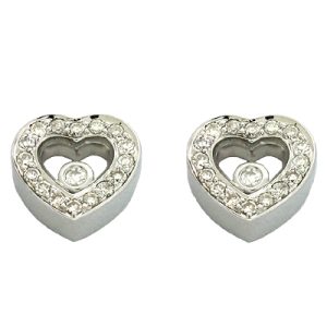 White Gold Heart Earring