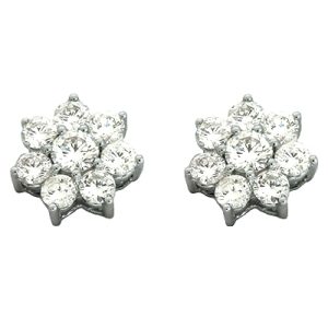 White Gold Diamond Earring