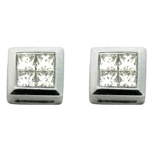 White Gold Diamond Earring