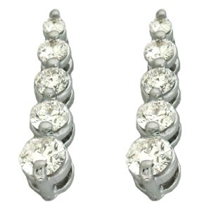 White Gold Journey Earring