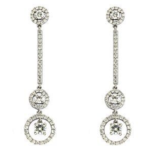 White Gold Diamond Earring
