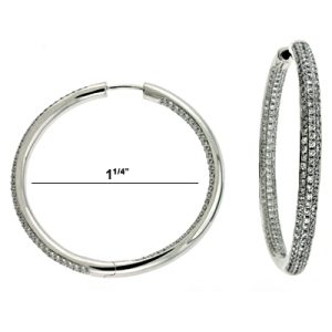 White Gold Huggie Earring