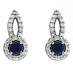 Sapphire & Diamond Earring