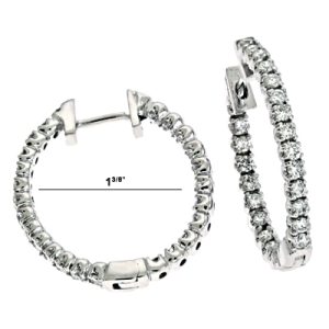 Diamond Oval Hoop Earring