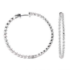 Diamond Hoop Earring 37mm