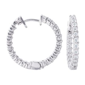 Diamond Hoop Earring 22mm