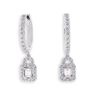 White Gold Diamond Earring