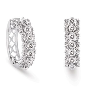 White Gold Huggie Earring