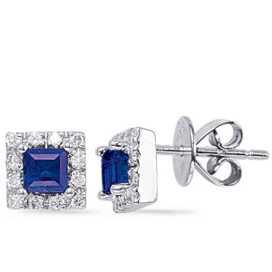 Sapphire & Diamond Earring
