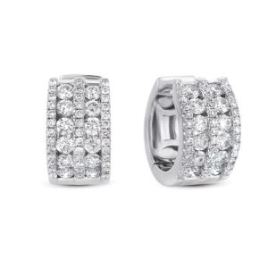 White Gold Huggie Earring