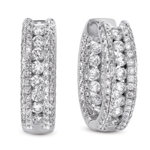 White Gold Huggie Earring