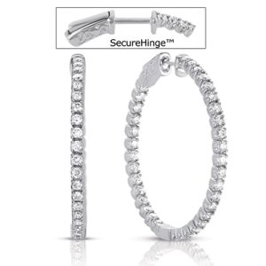1.5 Inch  Securehinge Hoop Earring