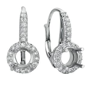 White Gold Earrings For 2  3/4ct  Rounds