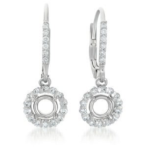 White Gold Earrings. For 2 X 50 Ptrs