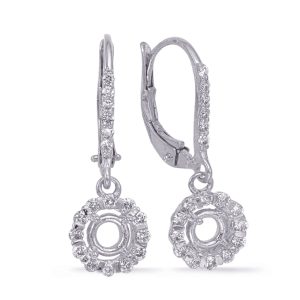 White Gold Earring. For 2 X 35 Ptrs