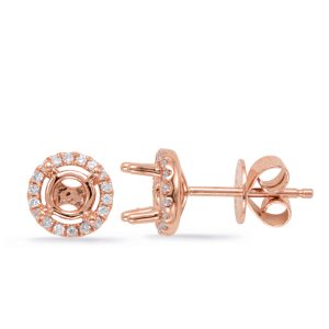 Four Prong Earring Setting For 1.00ct Tw