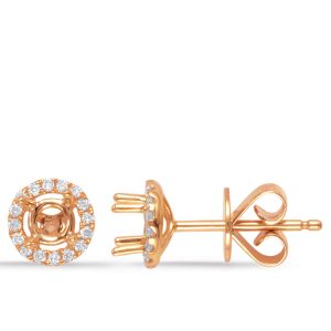 Four Prong Earring Setting For .60ct Tw