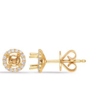 Four Prong Earring Setting For .60ct Tw
