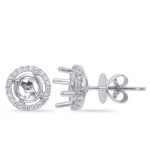 White Gold Halo Earring