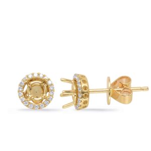 Four Prong Earring Jackets For 2.0ct Tw