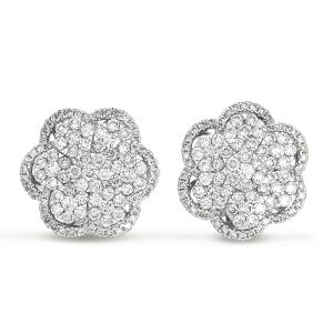 White Gold Diamond Earring