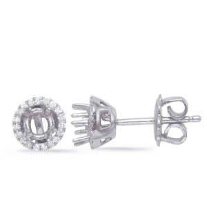 Four Prong Earring Setting For .30ct Tw