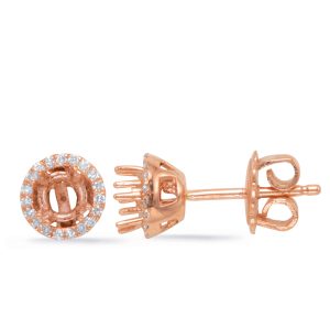 Four Prong Earring Setting For 50pt Tw