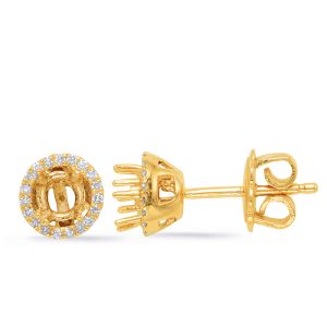 Four Prong Earring Setting For 50pt Tw