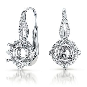 Hallo Earring Setting For 1ct Tw
