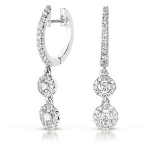 White Gold Diamond Hoop Earring