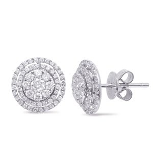 White Gold Diamond Earring