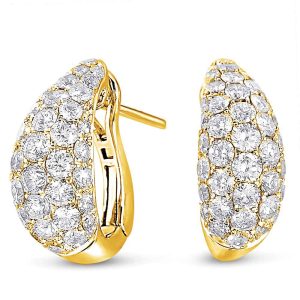 Yellow Gold Diamond Earring