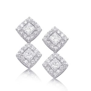 White Gold Diamond Earring
