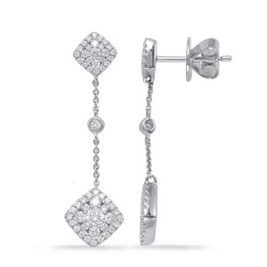 White Gold Diamond Earring