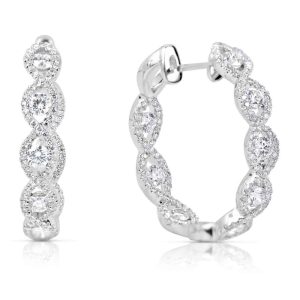 Inside Out Diamond Hoop Earring